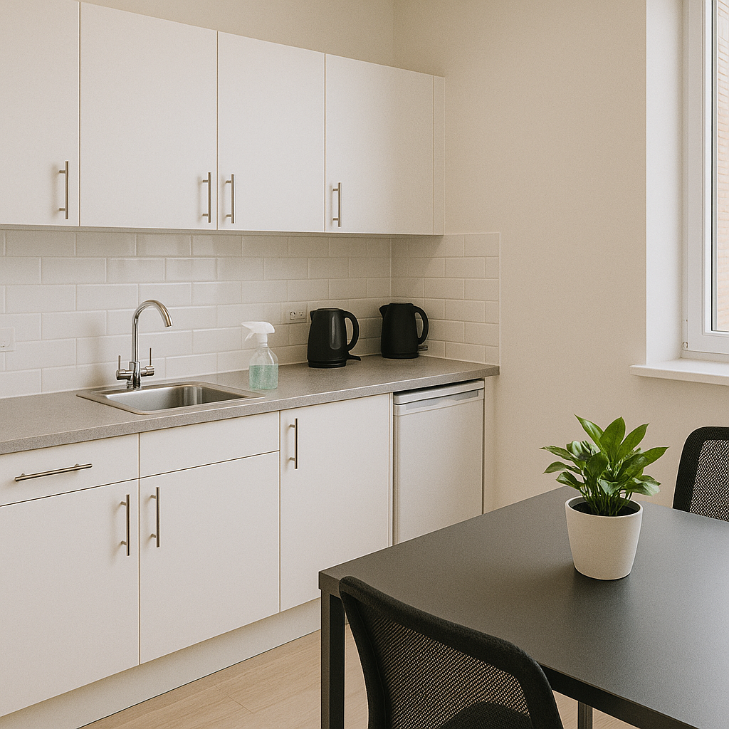 Shower glass de-scaled